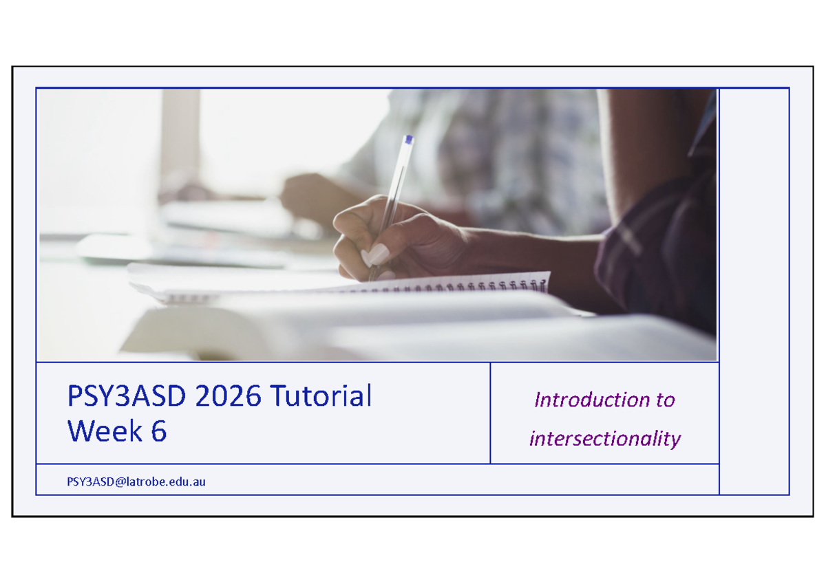 PSY3ASD 2026 Tutorial Week 6: Understanding Intersectionality in Autism ...