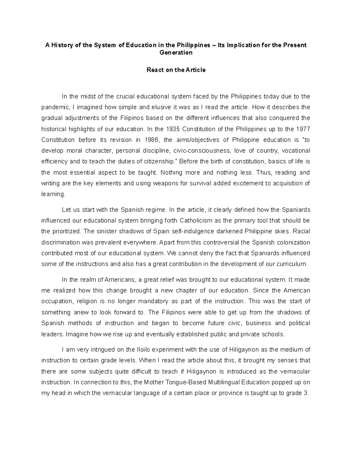 ROTA - Educational purposes - A History of the System of Education in ...