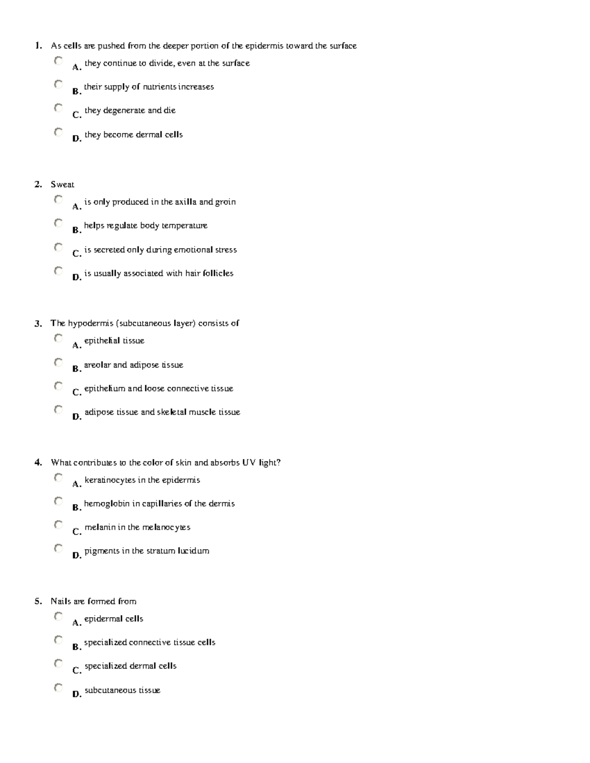 Chapter 6 Practice Test - Tortora - Studocu