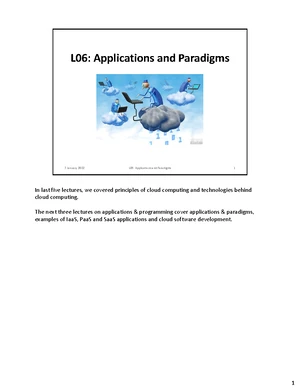 L06: Applications and Paradigms - Cloud Computing Overview and Key ...