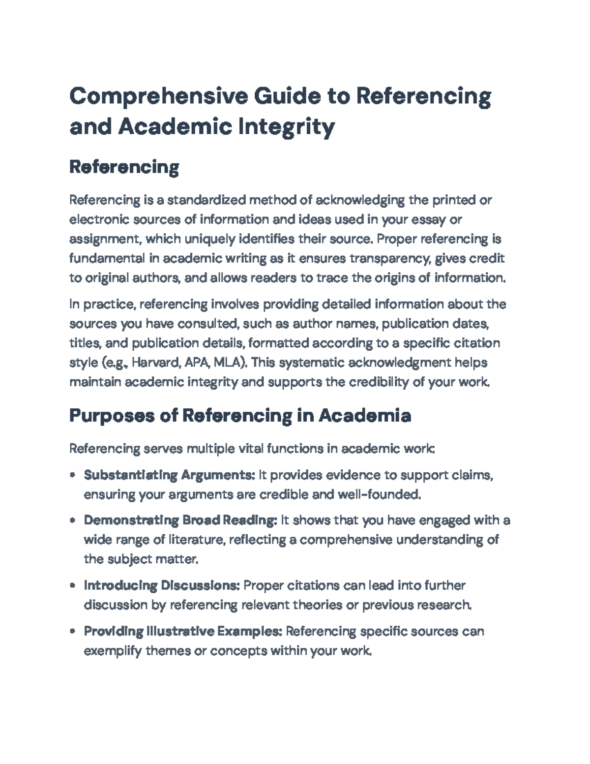 Guide to Referencing & Plagiarism Avoidance in Academic Writing - Studocu