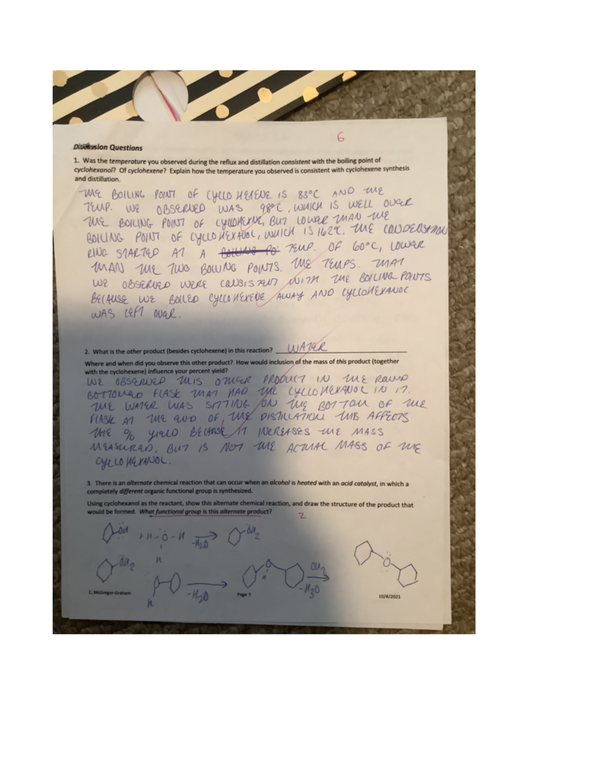 Post Lab Discussion Questions - Chem 101 - Nov 25, 2022 - Studocu