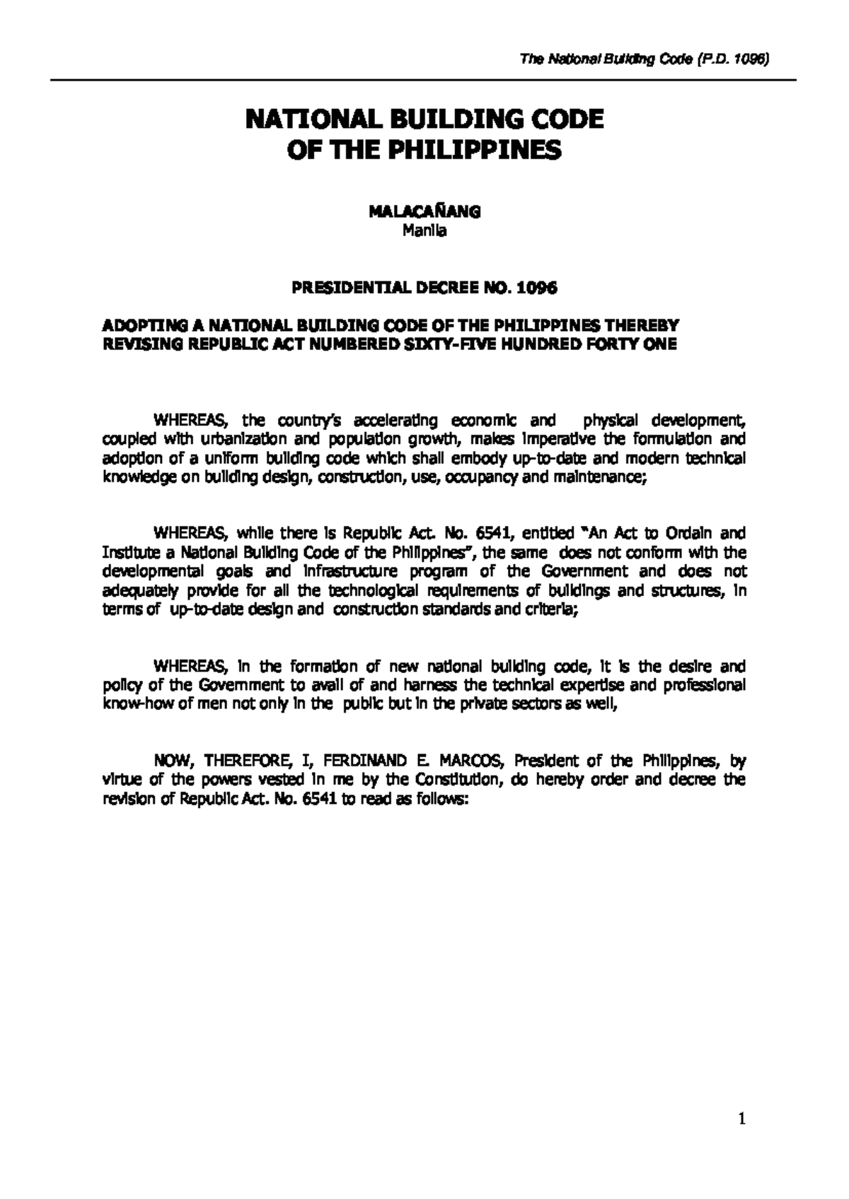 National Building Code of the Philippines - Study Notes - Studocu