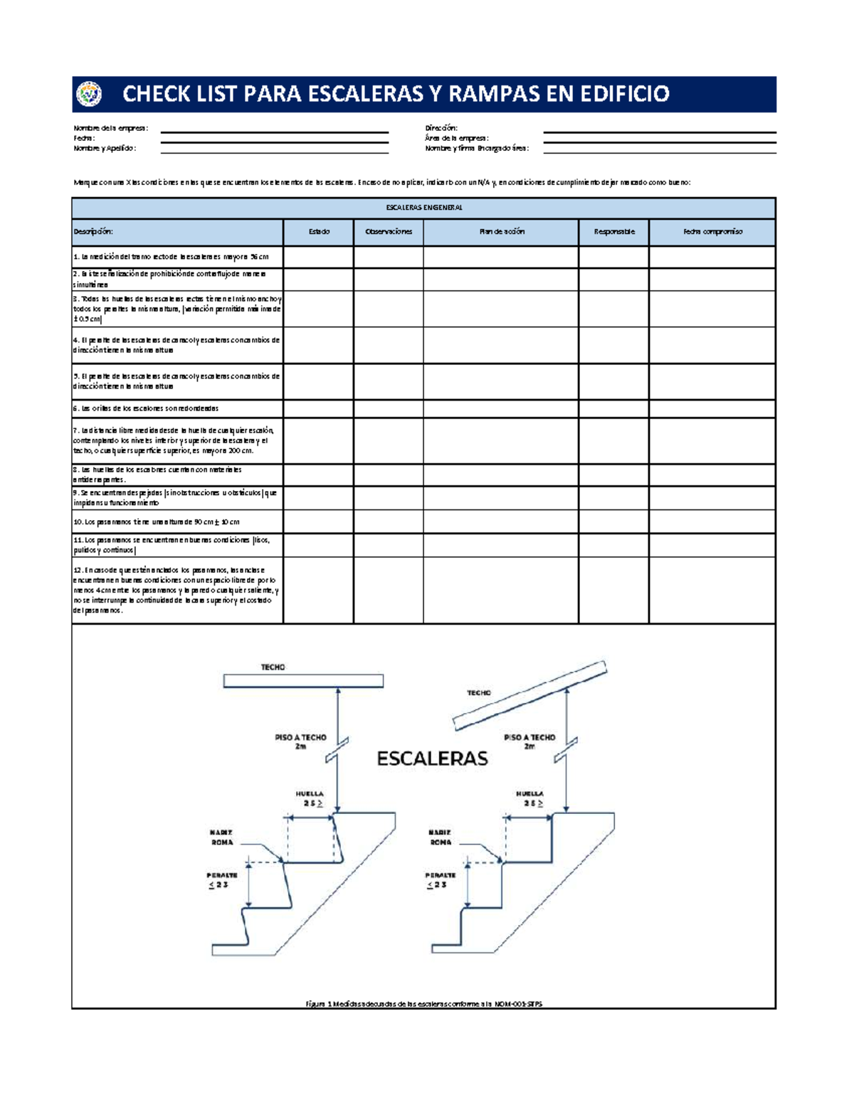 CHECK LIST ESCALERAS Y RAMPAS EN EDIFICIOS - SEGURIDAD Y CUMPLIMIENTO ...