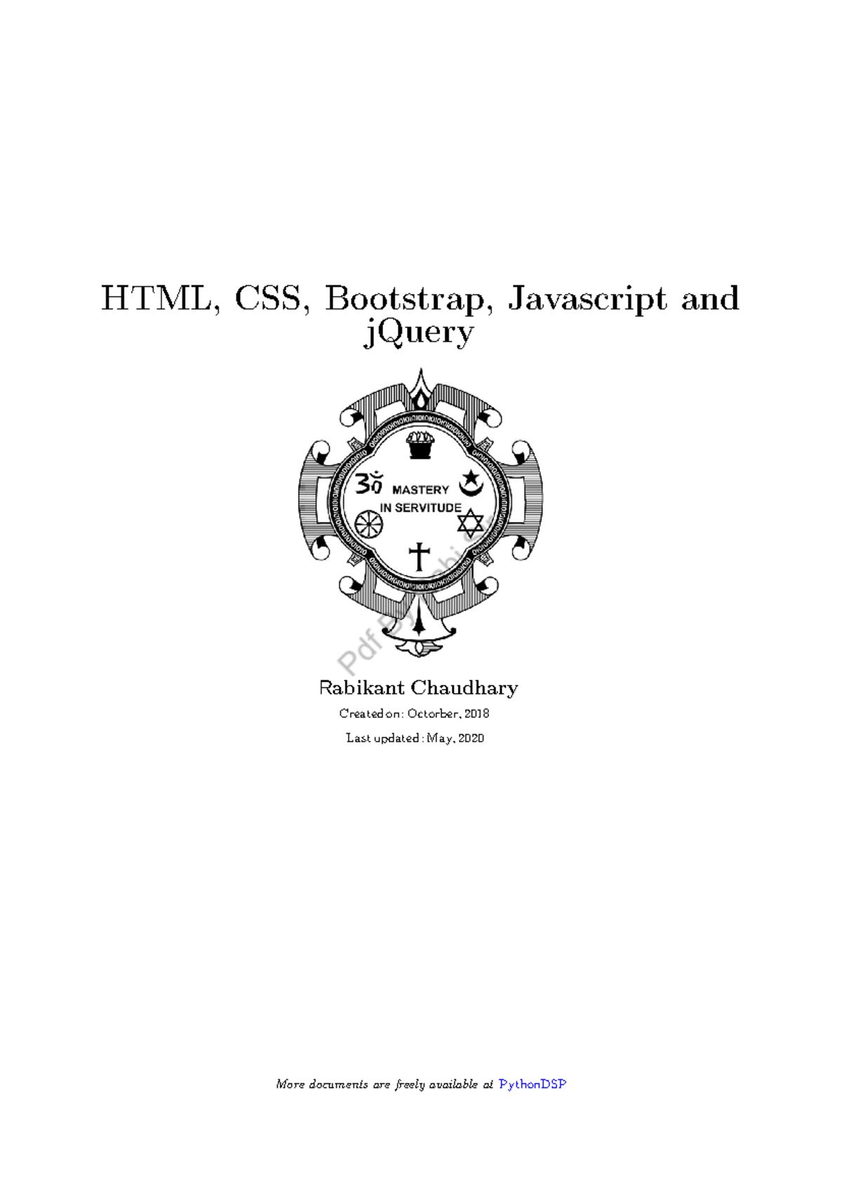 Comprehensive Guide to HTML, CSS, Bootstrap, JS & jQuery (RK) - Studocu