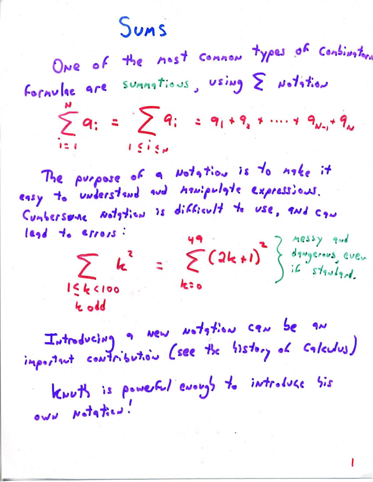 Lecture 02 - ahahah - Sums One of the most COMMON types oh Combinator ...