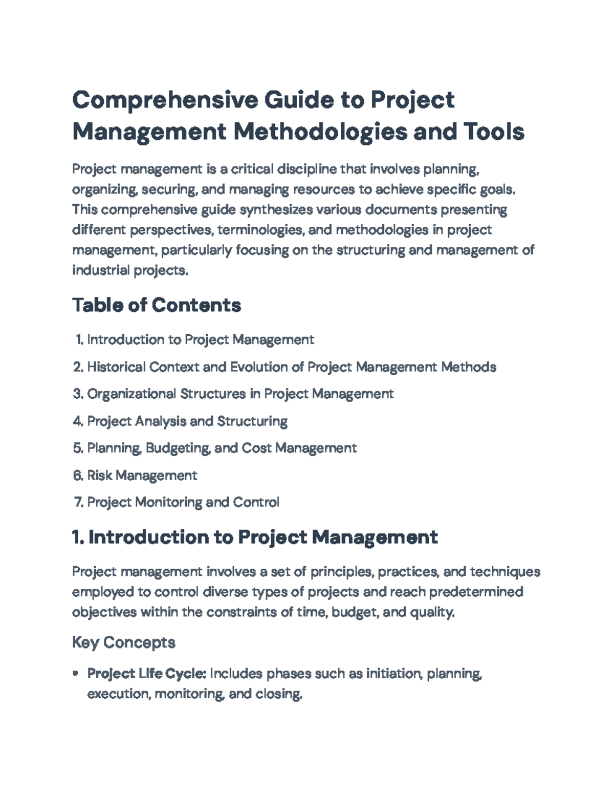 Comprehensive Guide to Project Management Methodologies and Tools ...