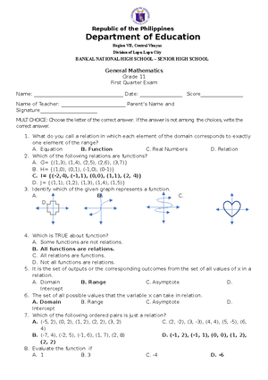 Module 3 Operations on Functions - Competency covered: Perform addition ...