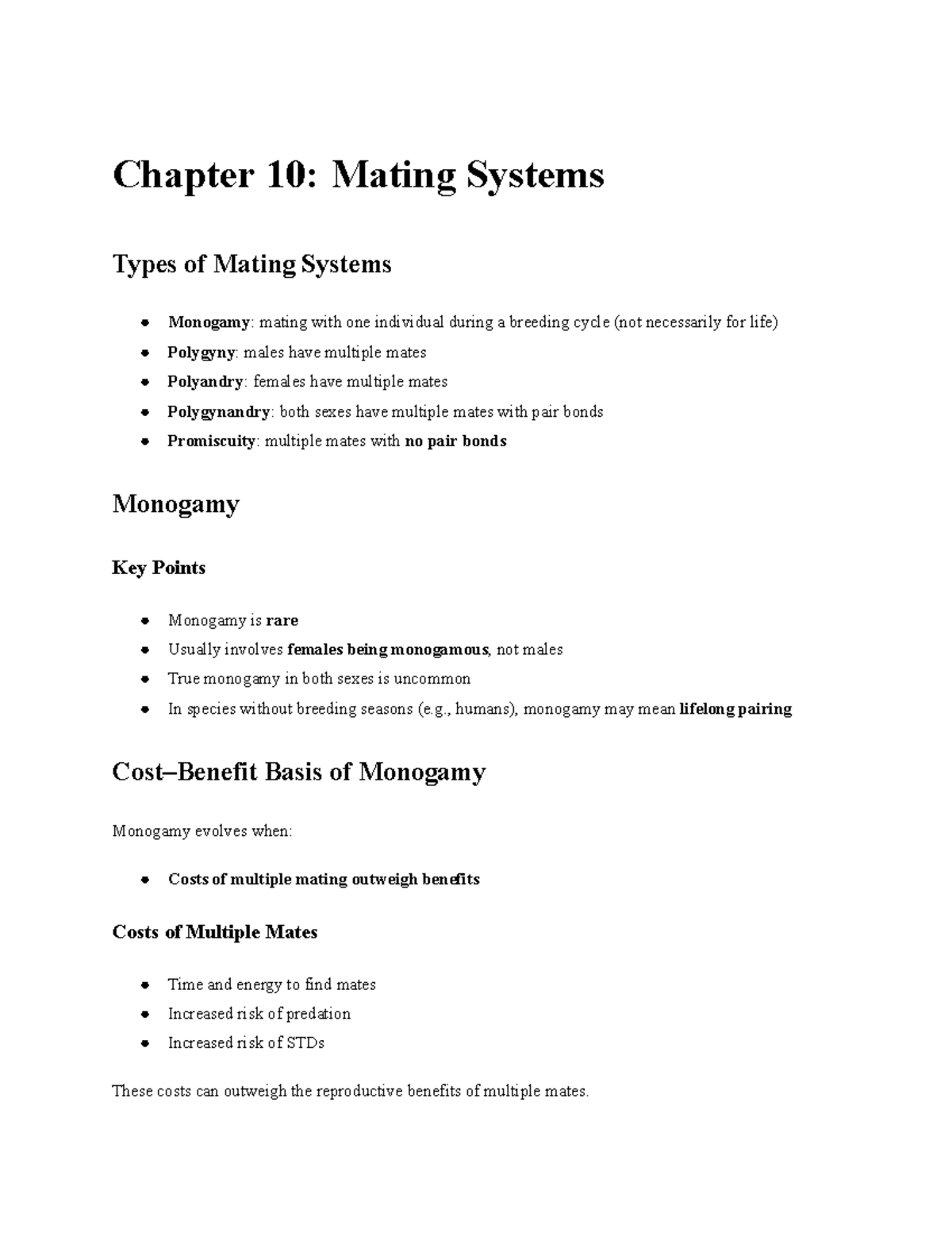NEUR 457 Final Notes: Mating Strategies and Parental Care - Studocu