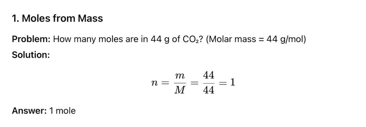 25 09 20 12 34 21 - Solving - General Chemistry I - 1. Moles from Mass ...