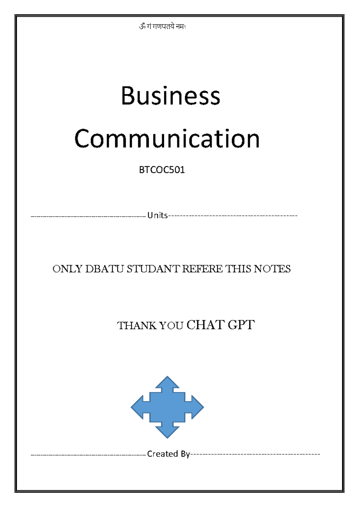 Business Communication Concepts and Competence - BTCOC501 Notes - Studocu