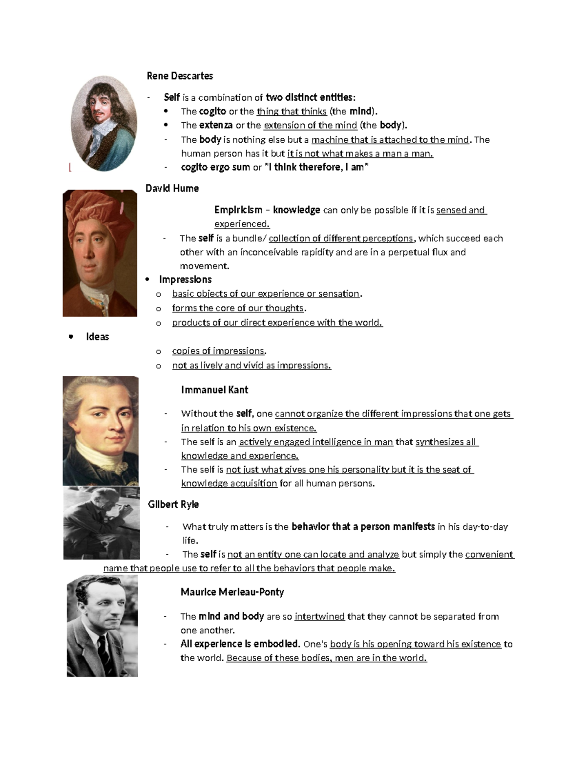 Gilbert Ryle Understanding The Self