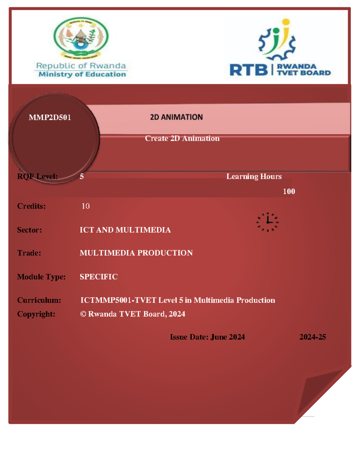 Mmpda 501-2D Animation Notes L5 - MMP2D Create 2 D Animation RQF Level ...
