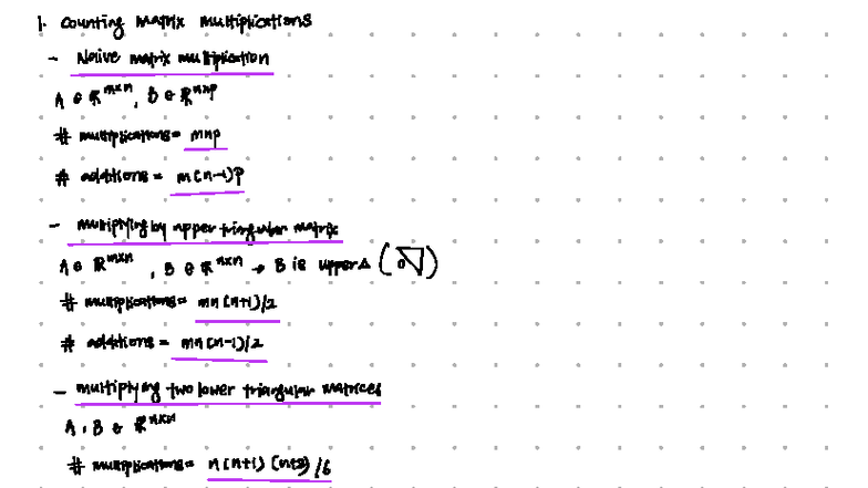 Chapter 2 - 1. counting mathx multiplications Naive matrix ...
