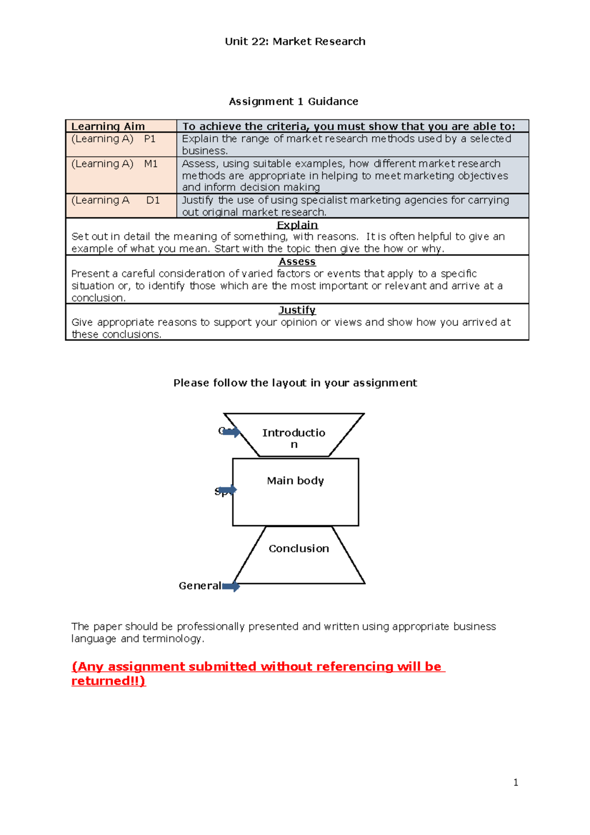 Guidance for Assignment 1: Market Research Methods Analysis - Studocu