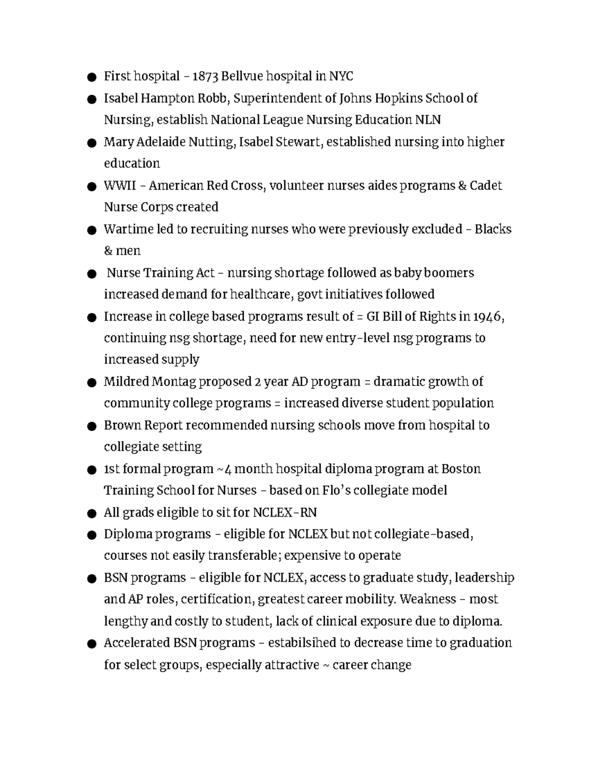 NUR 312 Comprehensive Exam Study Guide on Nursing Education Evolution ...