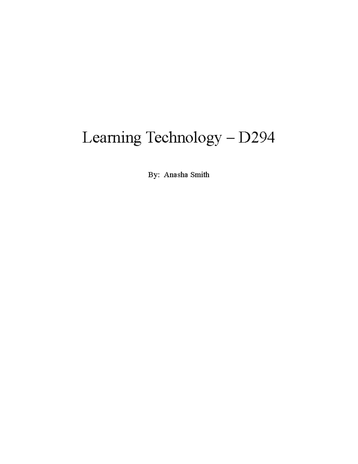 Learning Technology D294: AI in Education - Opportunities & Challenges ...
