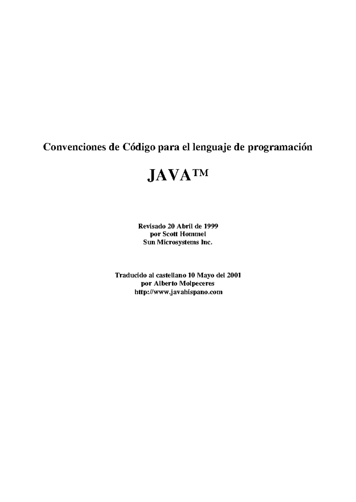 Java B Sico Libro De Java Basico Convenciones De C Digo Para El