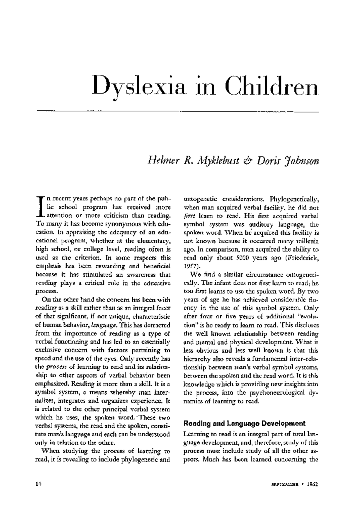Childhood Dyslexia: Understanding Reading Disabilities in Kids - Studocu