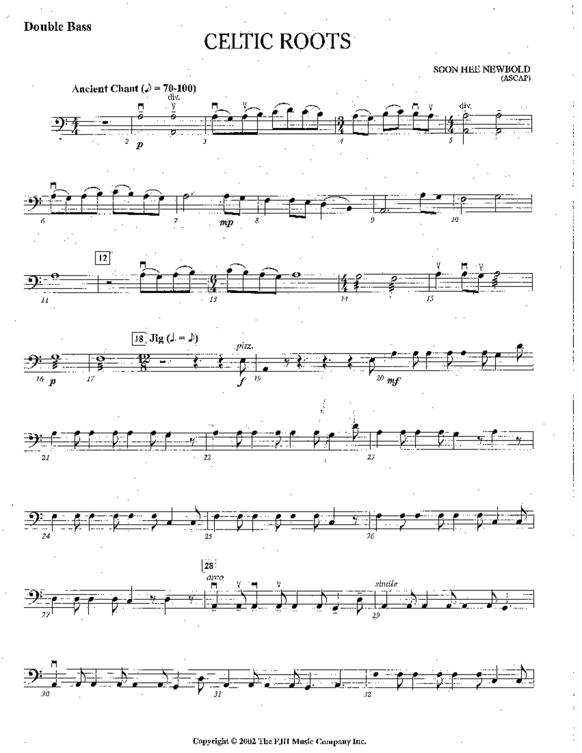 Celtic Roots Sheet Music for Double Bass and Violin (ASCAP) - Studocu