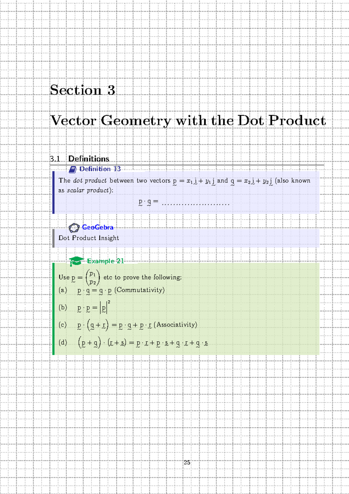 Year 11 Topic 5 - Section 3: Vector Geometry & Dot Product - Studocu