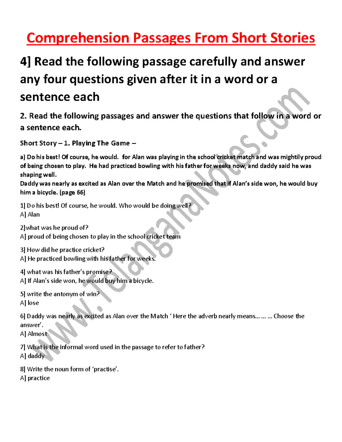 Inter 1st Year Grammar English 2023 Telangana Notes New Book PDF ...