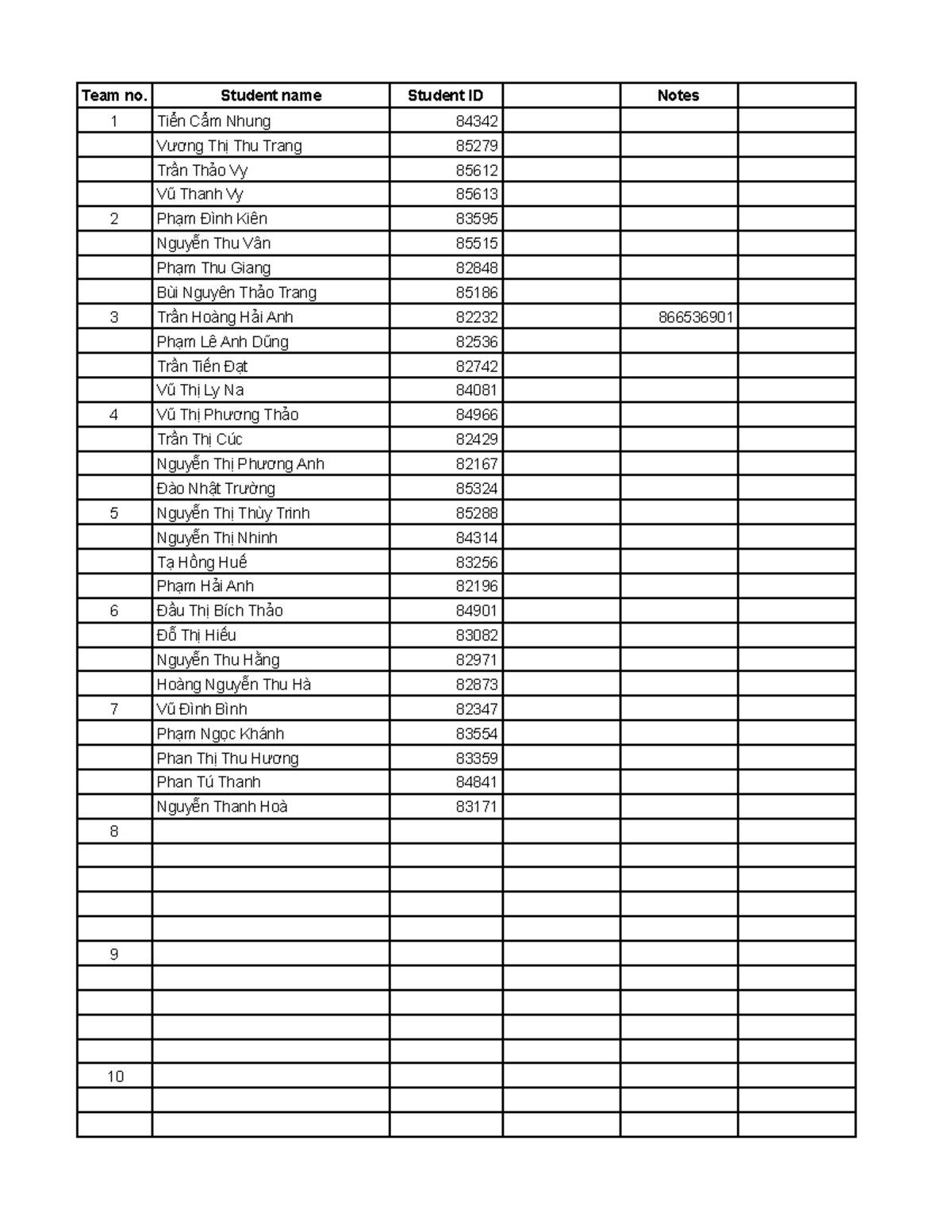 BE-IBL-1002 Team List of Students for Group Assignments - Studocu