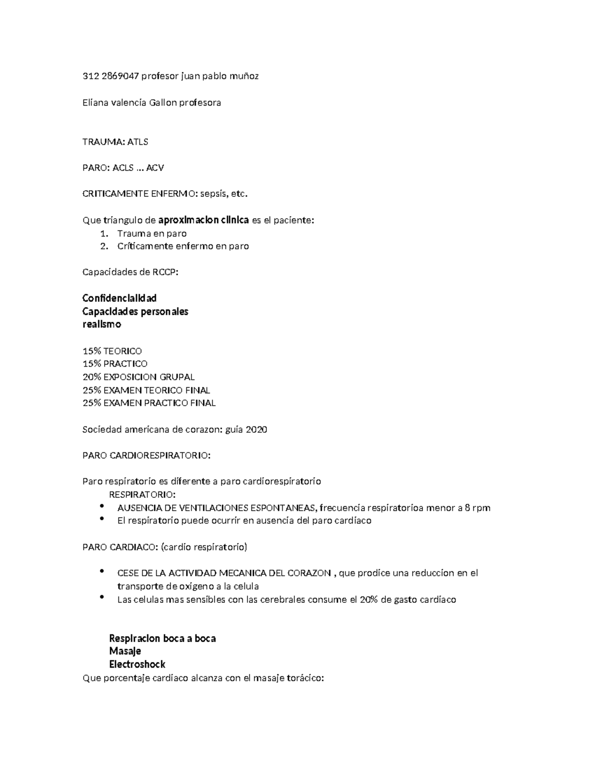 RCCP: Clinical Approaches & Management of Cardiac Arrest & Trauma - Studocu