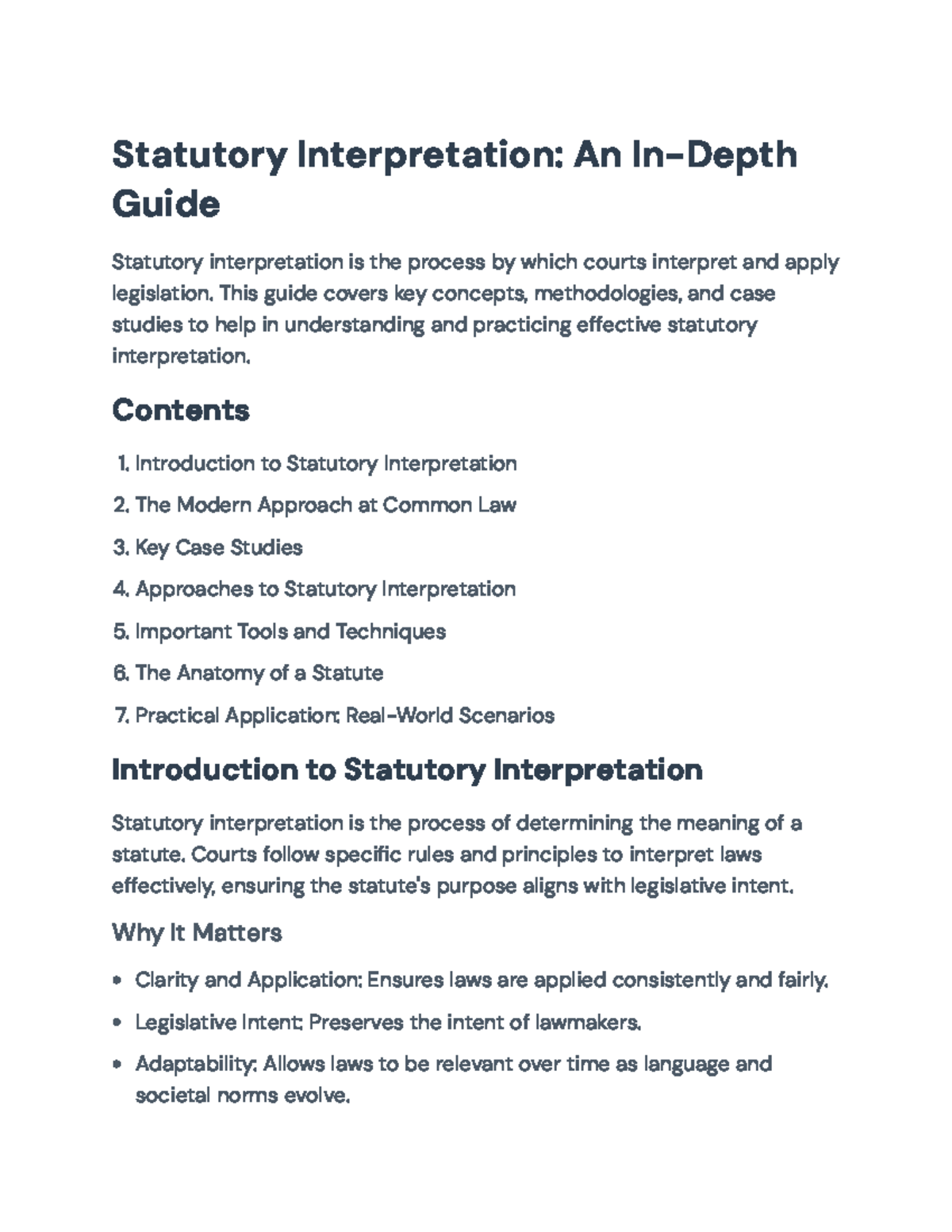 Statutory Interpretation: Comprehensive Guide for Legal Practice ...