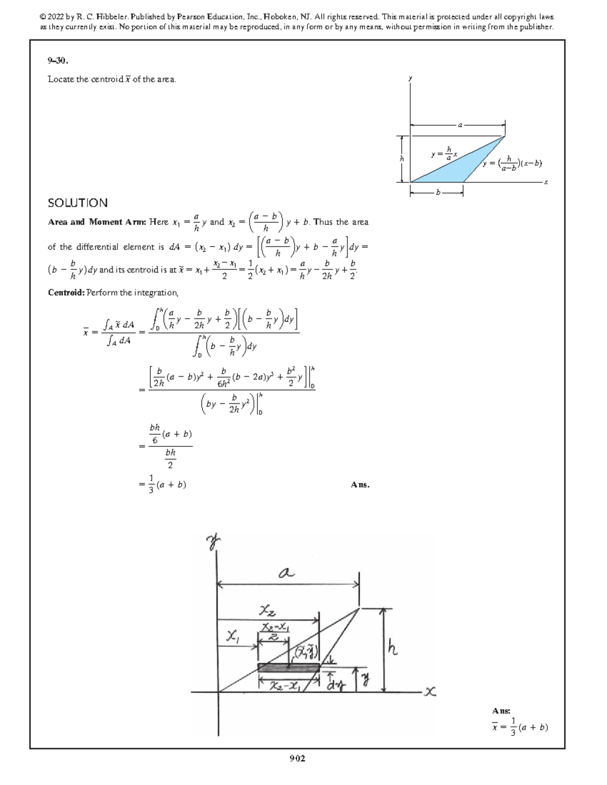 SWK 15th ed Solution Manual: Centroid Calculation for Area - Studocu