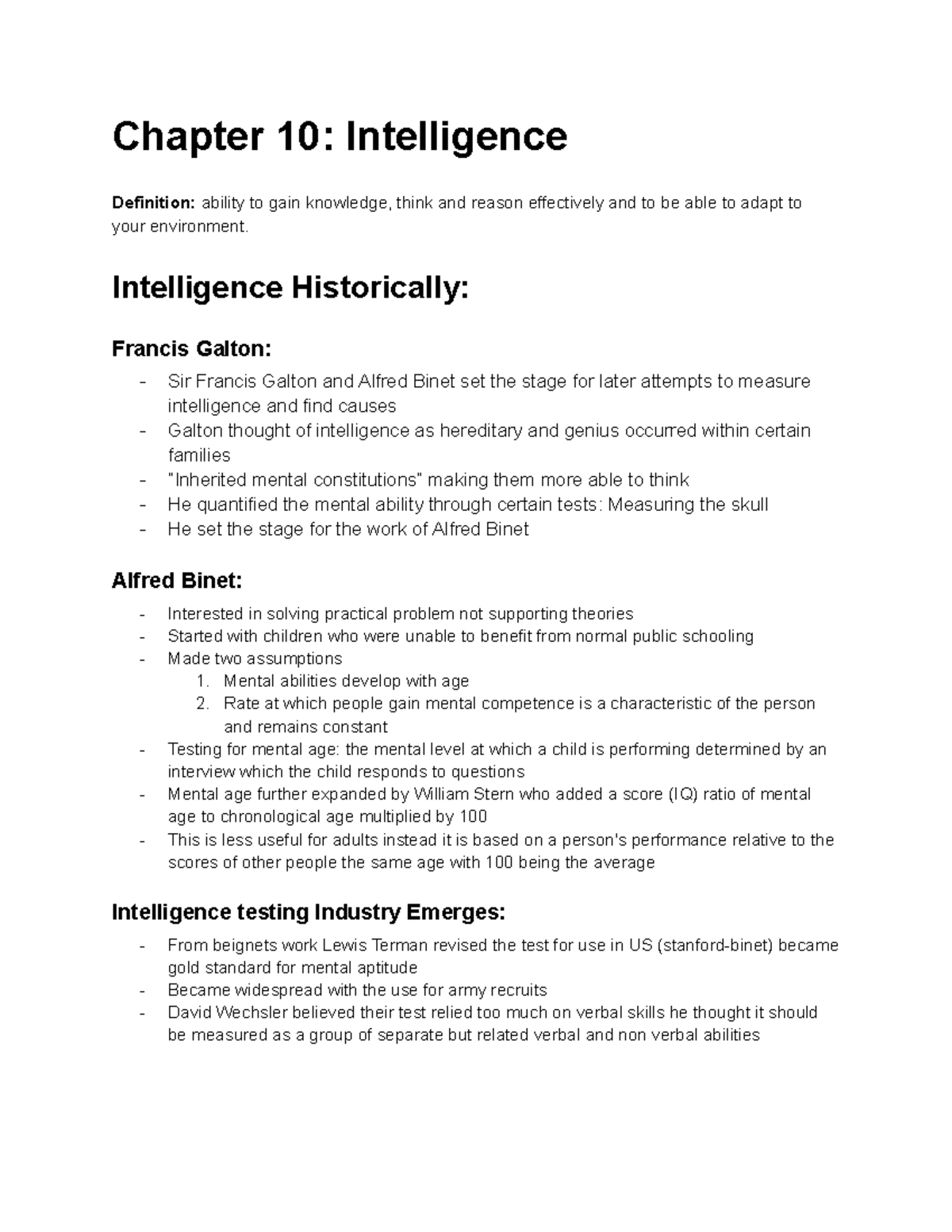 Psychology 101: Chapter 10 - Understanding Intelligence and Its ...