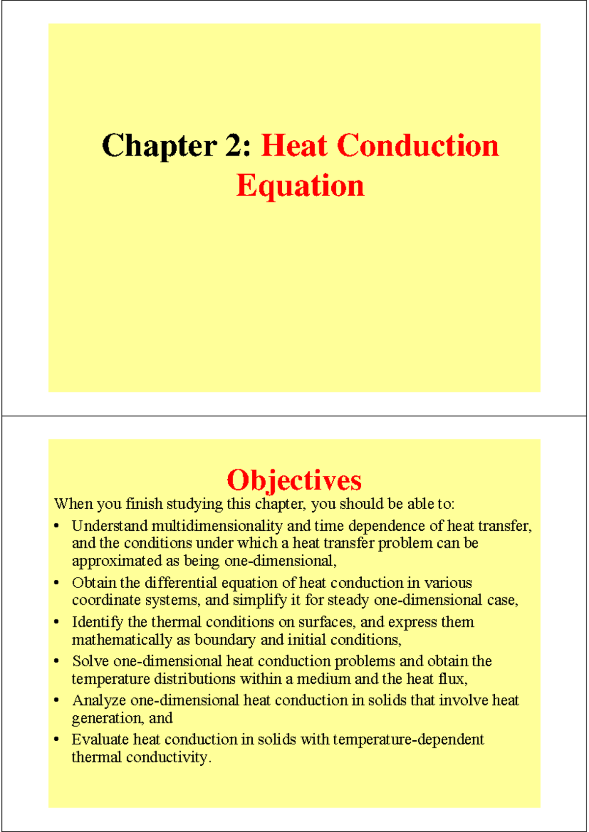 Chapter 02: Heat Transfer - Summary of Heat Conduction Principles - Studocu