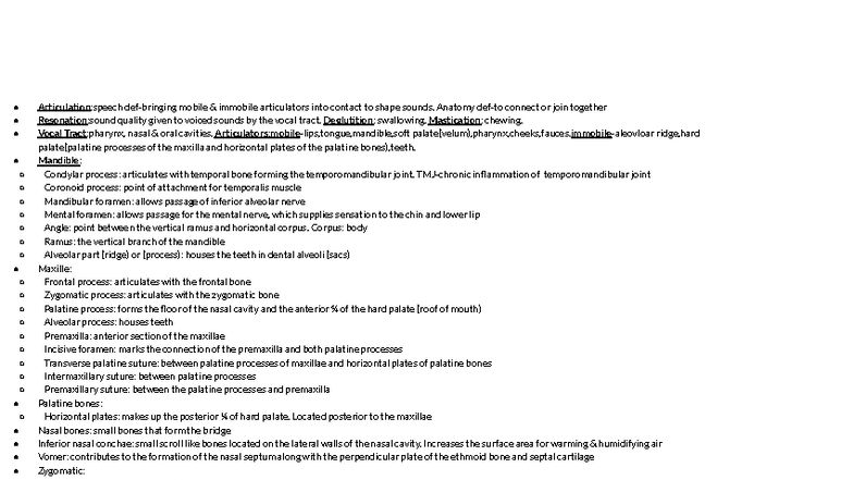 Exam 4 Study Guide: Anatomy of Speech and Swallowing - Studocu