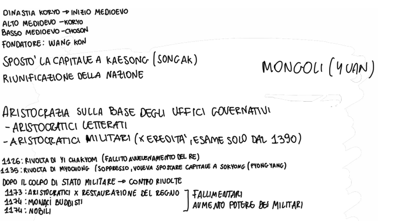 Alto Medioevo Coreano: Storia della Dinastia Koryo e Parhae - Studocu