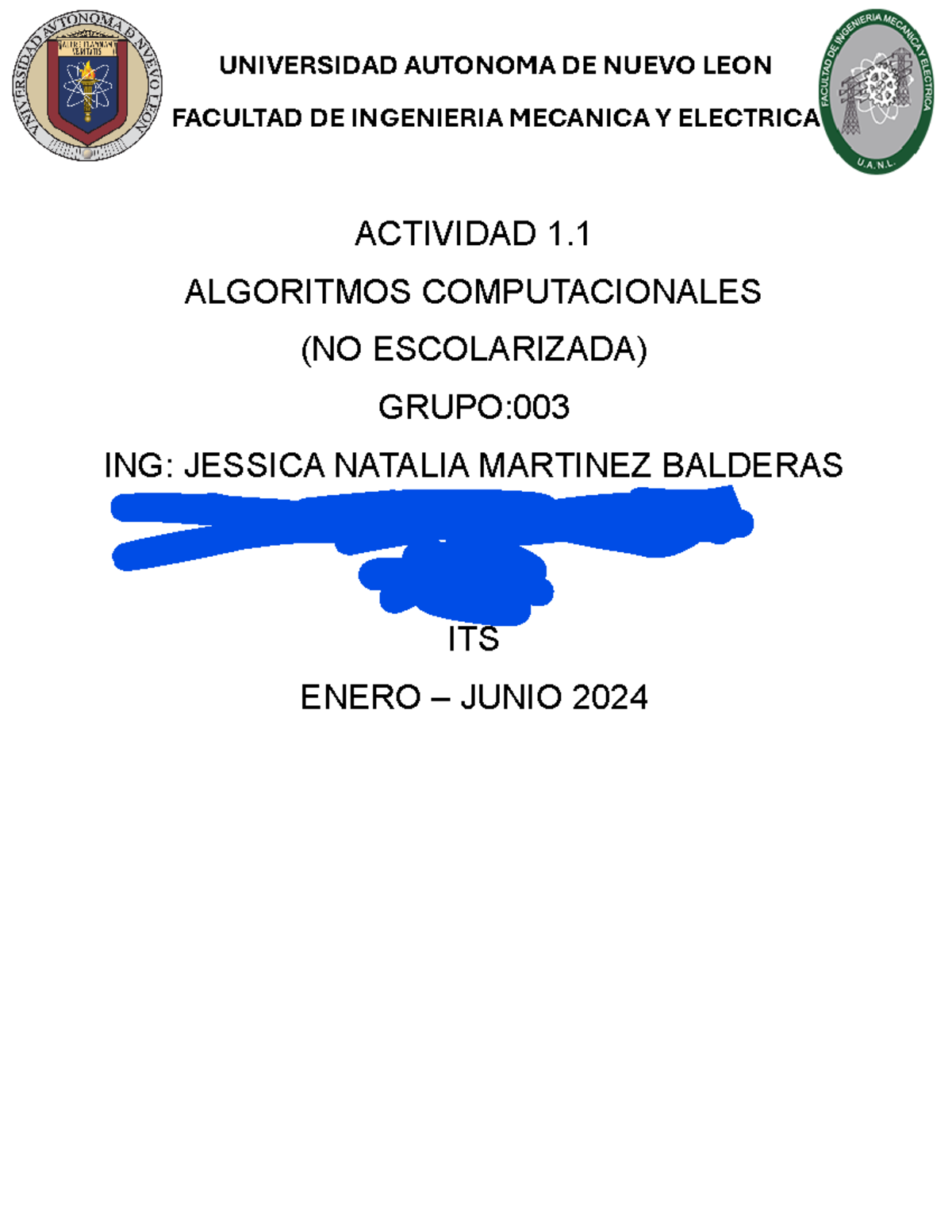 A1 ALG-COM - actividad 1 - UNIVERSIDAD AUTONOMA DE NUEVO LEON FACULTAD ...