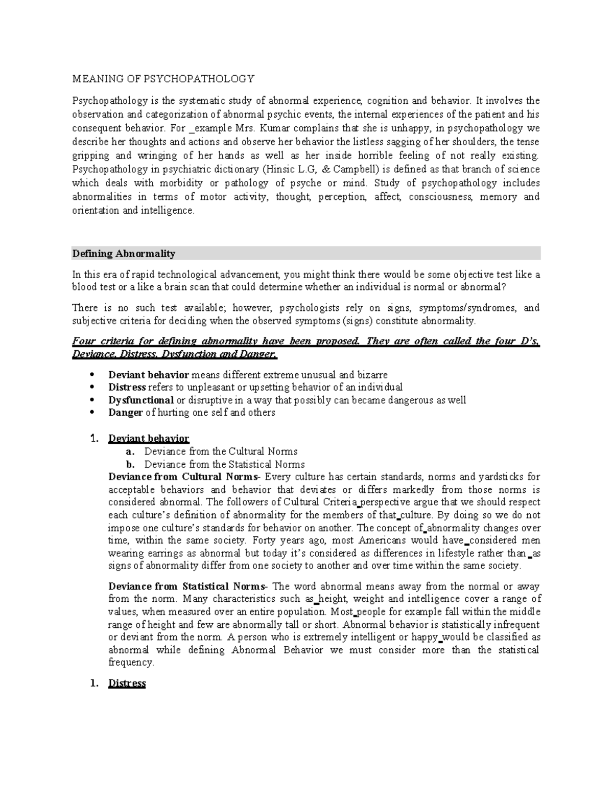 Understanding Psychopathology: Abnormal Behavior Definitions & More ...