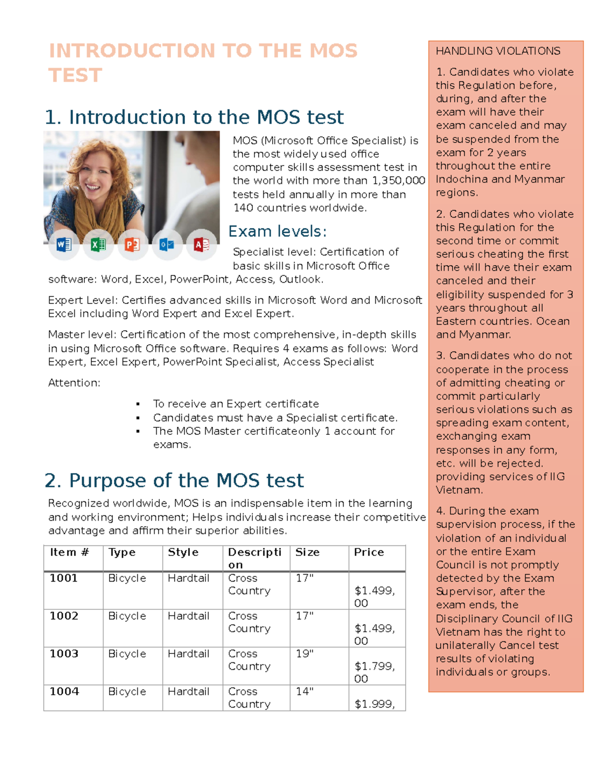 Project 1 - học mos - INTRODUCTION TO THE MOS TEST 1. Introduction to ...