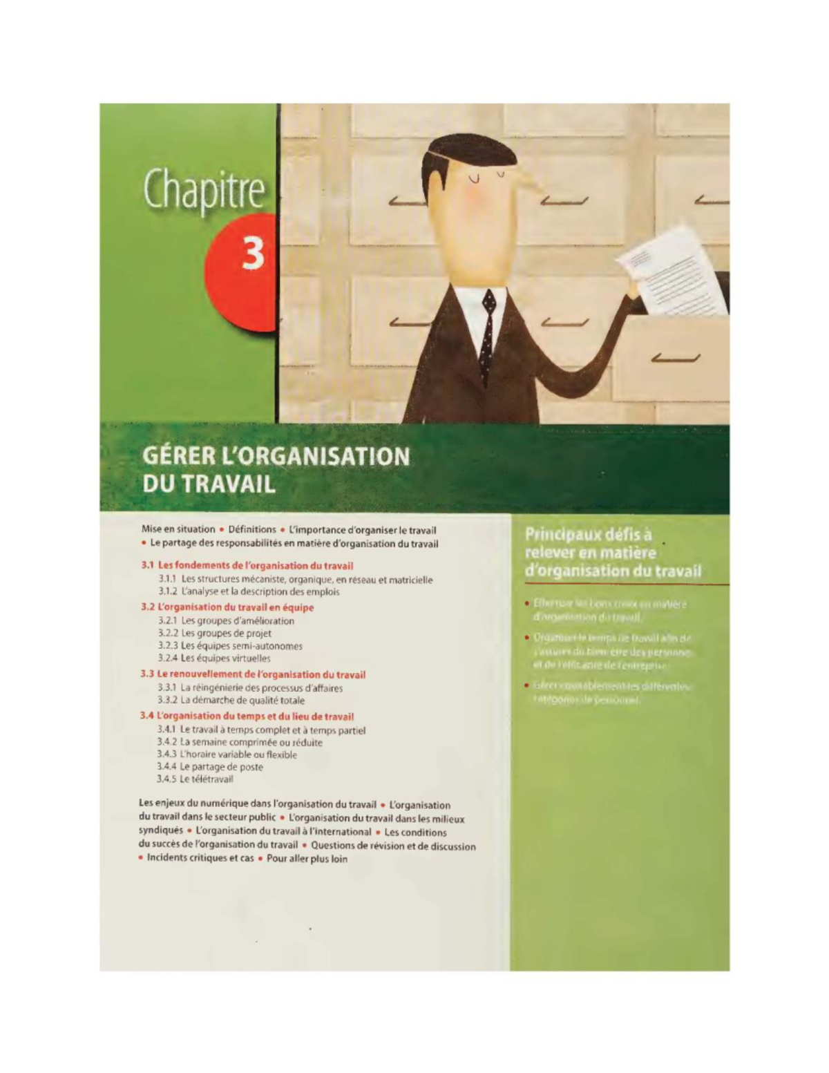 Chapitre 3: Organisation du Travail et GRH - Studocu