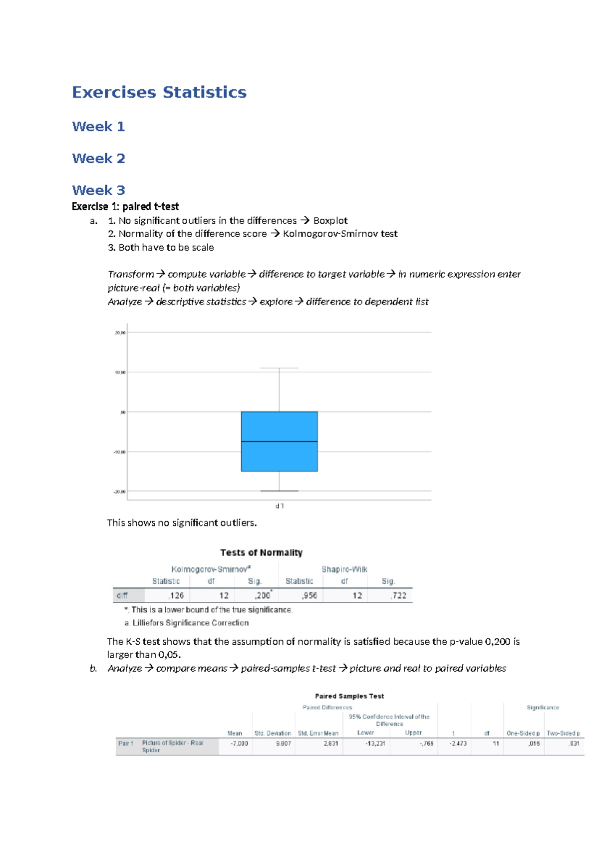 Exercises in Statistics: t-tests, ANOVA, and Non-Parametric Tests ...