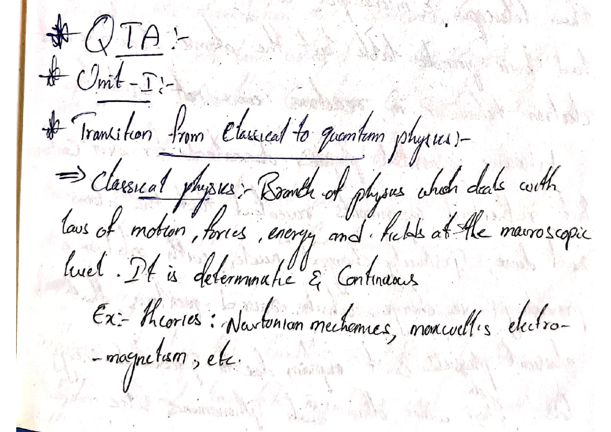 QTA UNIT 1 - Comprehensive Study Notes and Review - Studocu