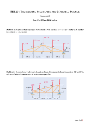 Homework 5 - Study material - EEE201 ENGINEERING MECHANICS AND MATERIAL ...