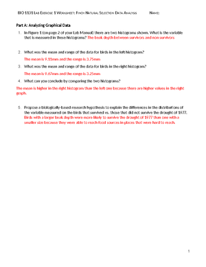 Copy of Lab 6 Fish Behavior - Name: BIO 1131 Spring 2025 Lab 6 ...