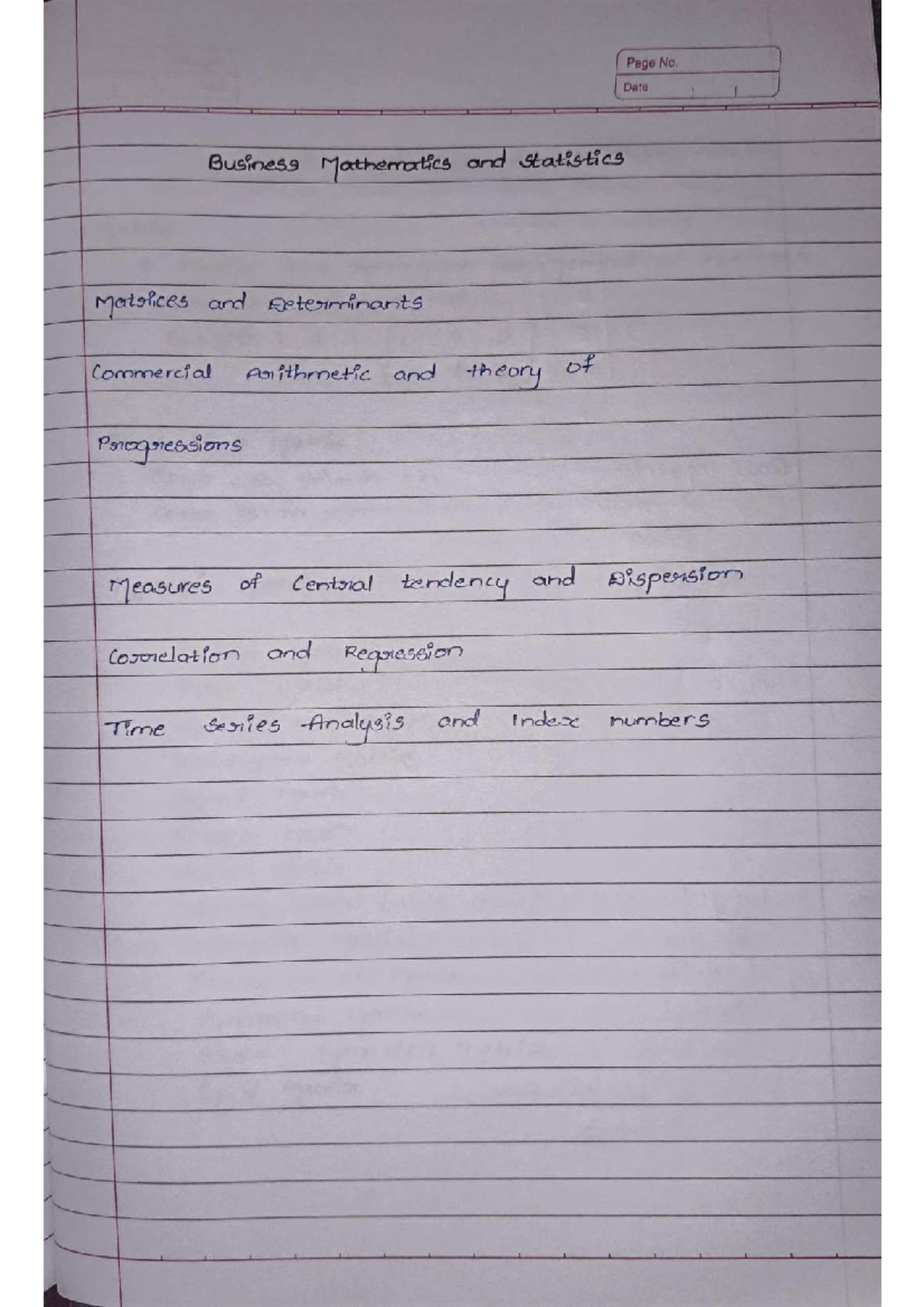 BMS 101: Comprehensive Notes on Matrices and Determinants - Studocu
