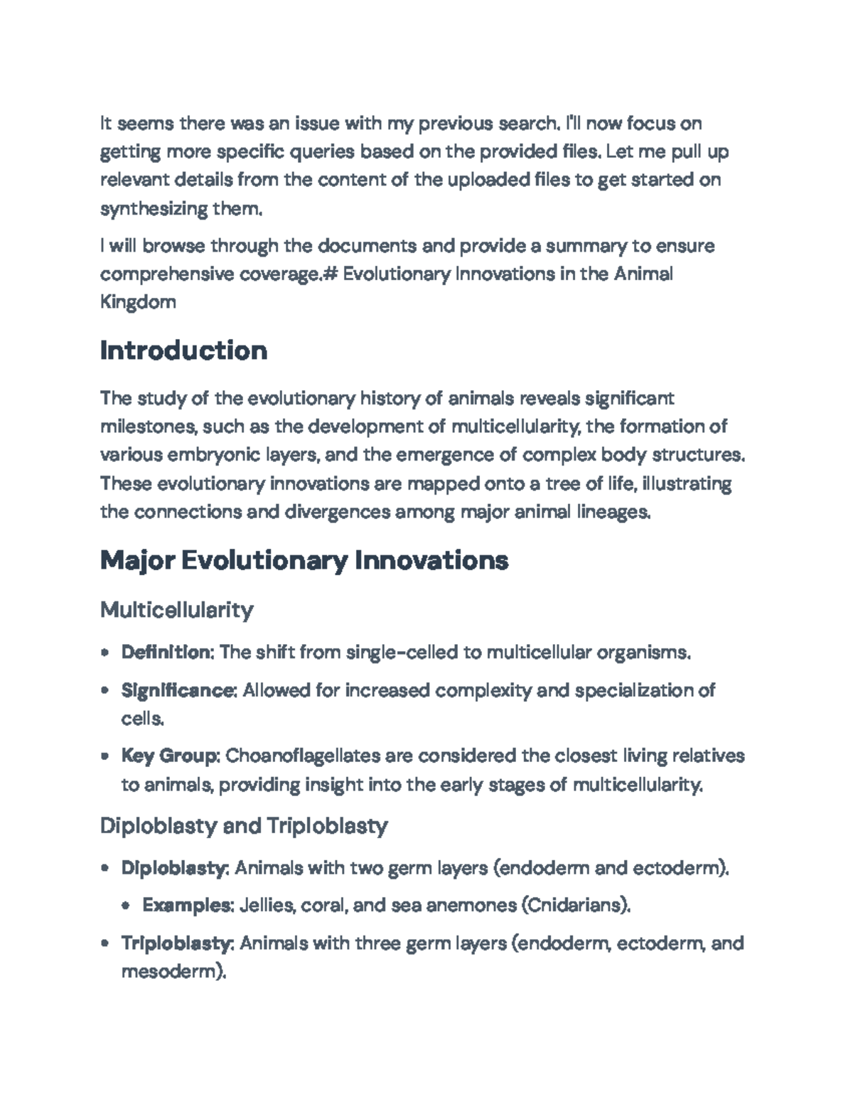 FEATURES OF THE ANIMAL KINGDOM INTRODUCTORY BIOLOGY EVOLUTIONARY visual data 7
