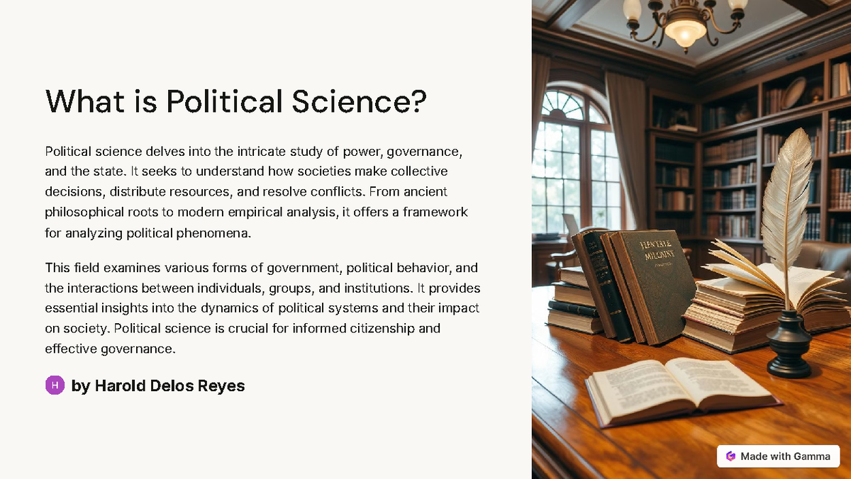 What is Political Science - What is Political Science? Political ...