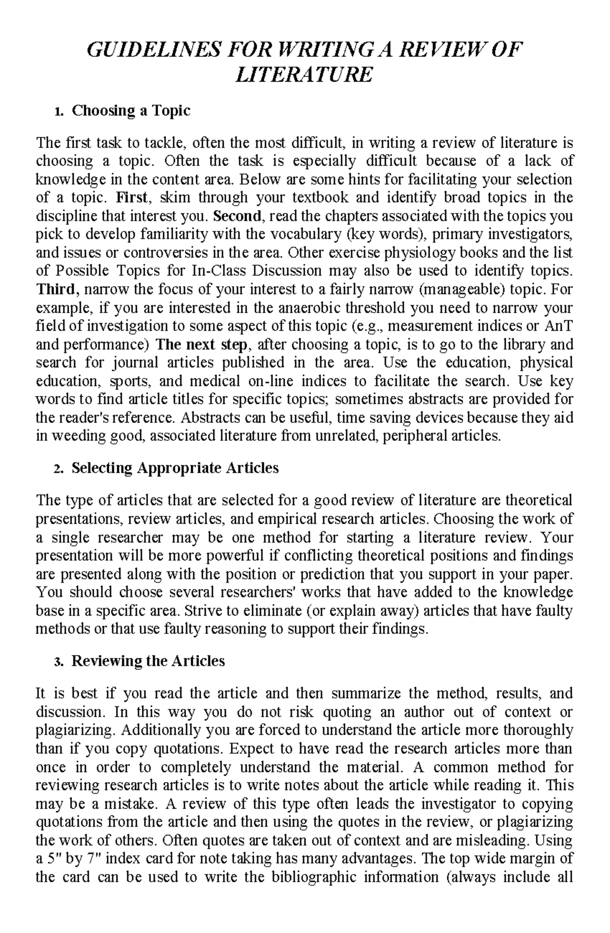 How to Craft an Effective Literature Review: A Step-by-Step Guide - Studocu