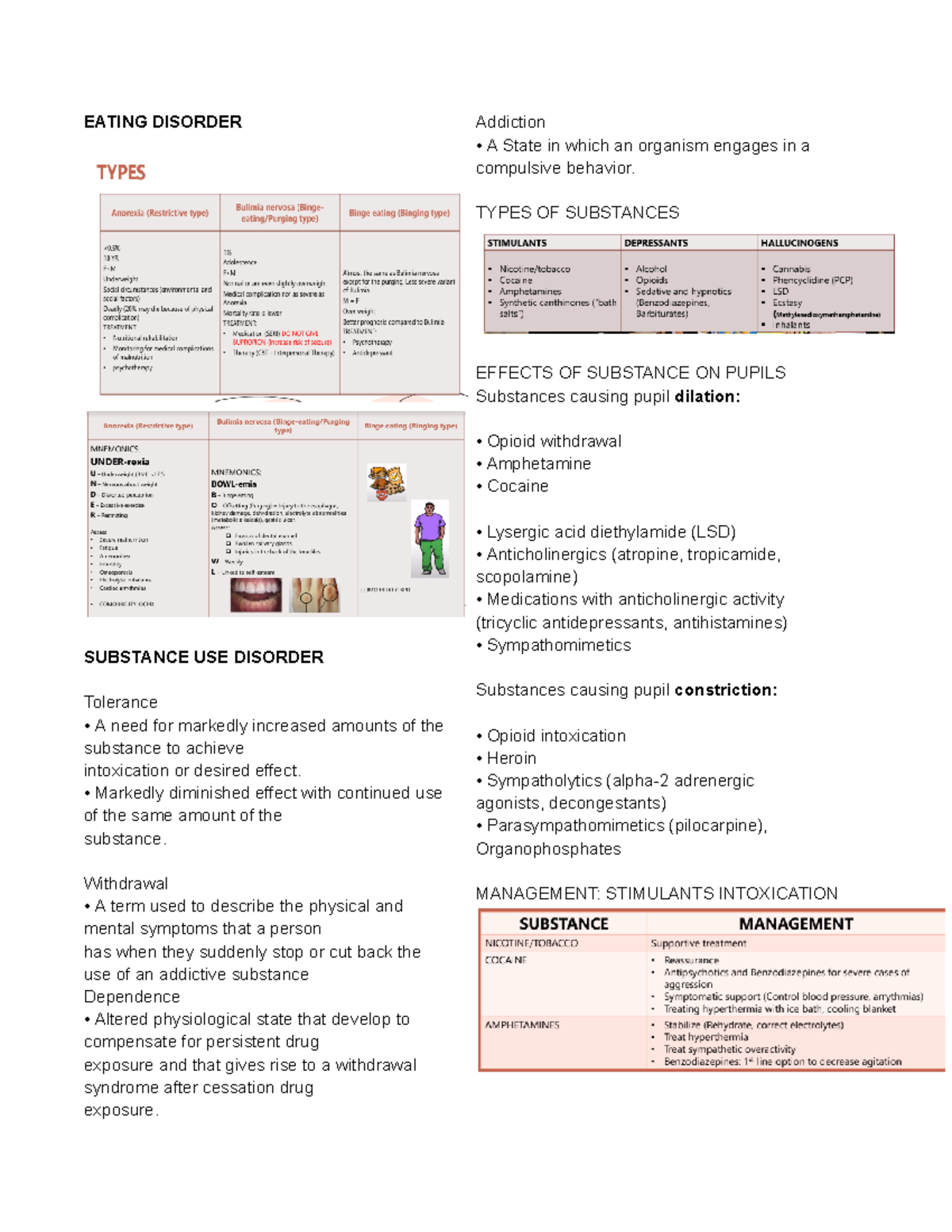 Finals-psychia - pyschia - EATING DISORDER SUBSTANCE USE DISORDER ...