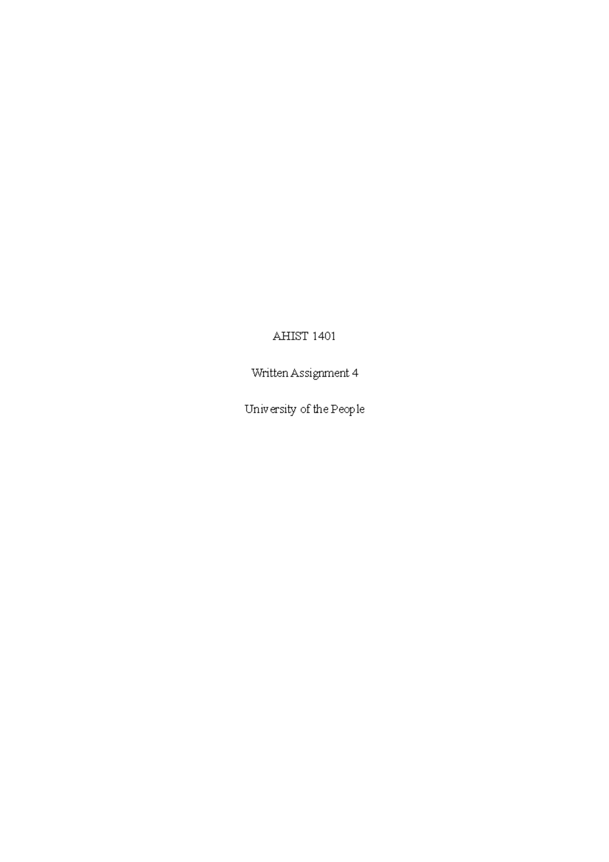 AHIST 1401 - Examining Art and Science in Renaissance to Rococo - Studocu