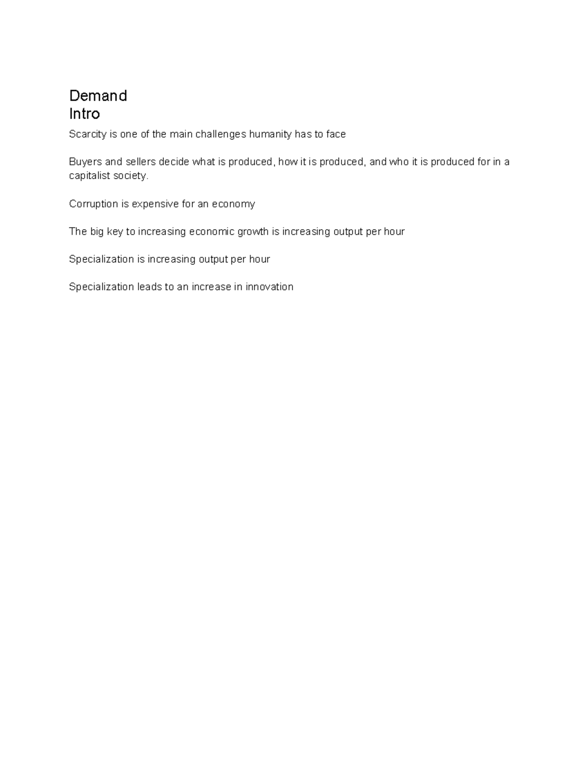 ECO 101: Lecture Three Notes on Demand and Supply Dynamics - Studocu