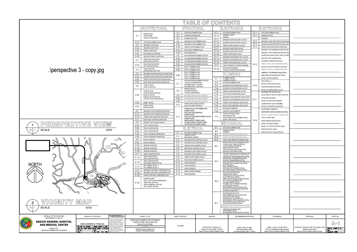Proposed Completion of BGHMC Isolation Rooms - Architectural Plans ...